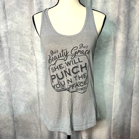 Fitness Tee Co. Tops - Fitness Tee Co. She’s Beauty, She’s Grace, She Will Punch You In The Face Tank